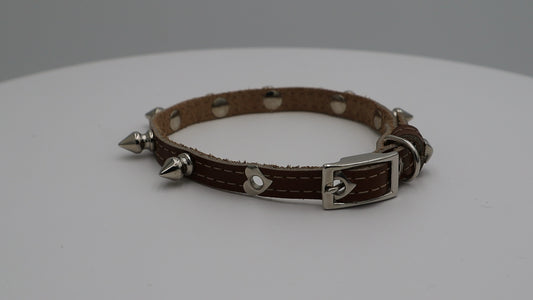 Thorned Passion Espresso Spiked Dog Collar